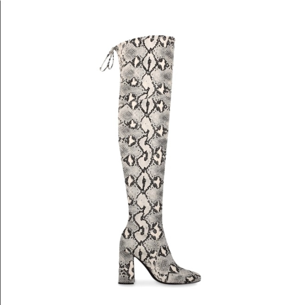 Over The Knee - Snake Print Boots, Like New! Worn 1x indoors for photos!